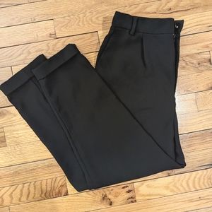 Zara Black High Waist Work Trousers